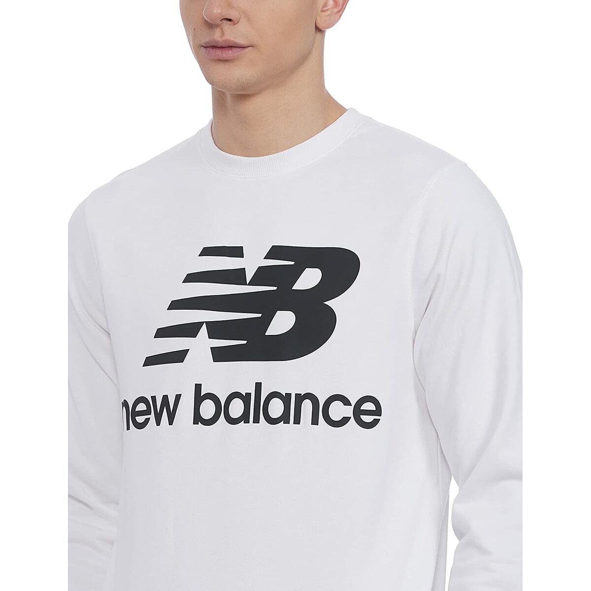 Herensweater zonder Capuchon New Balance MT03560 Wit