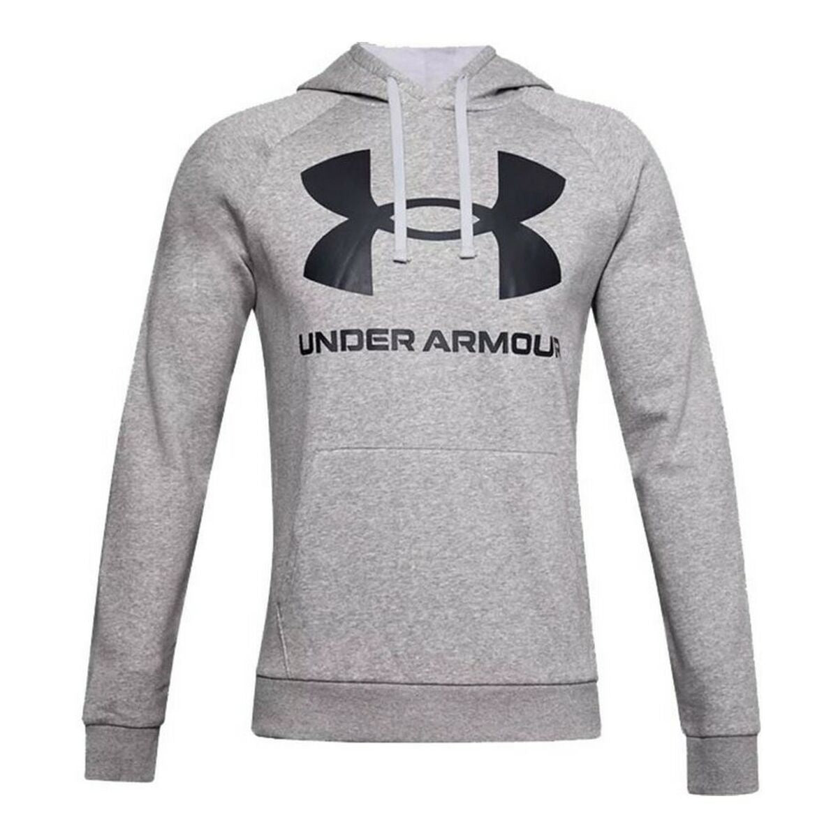 Herenhoodie Under Armour Rival Big Logo Lichtgrijs