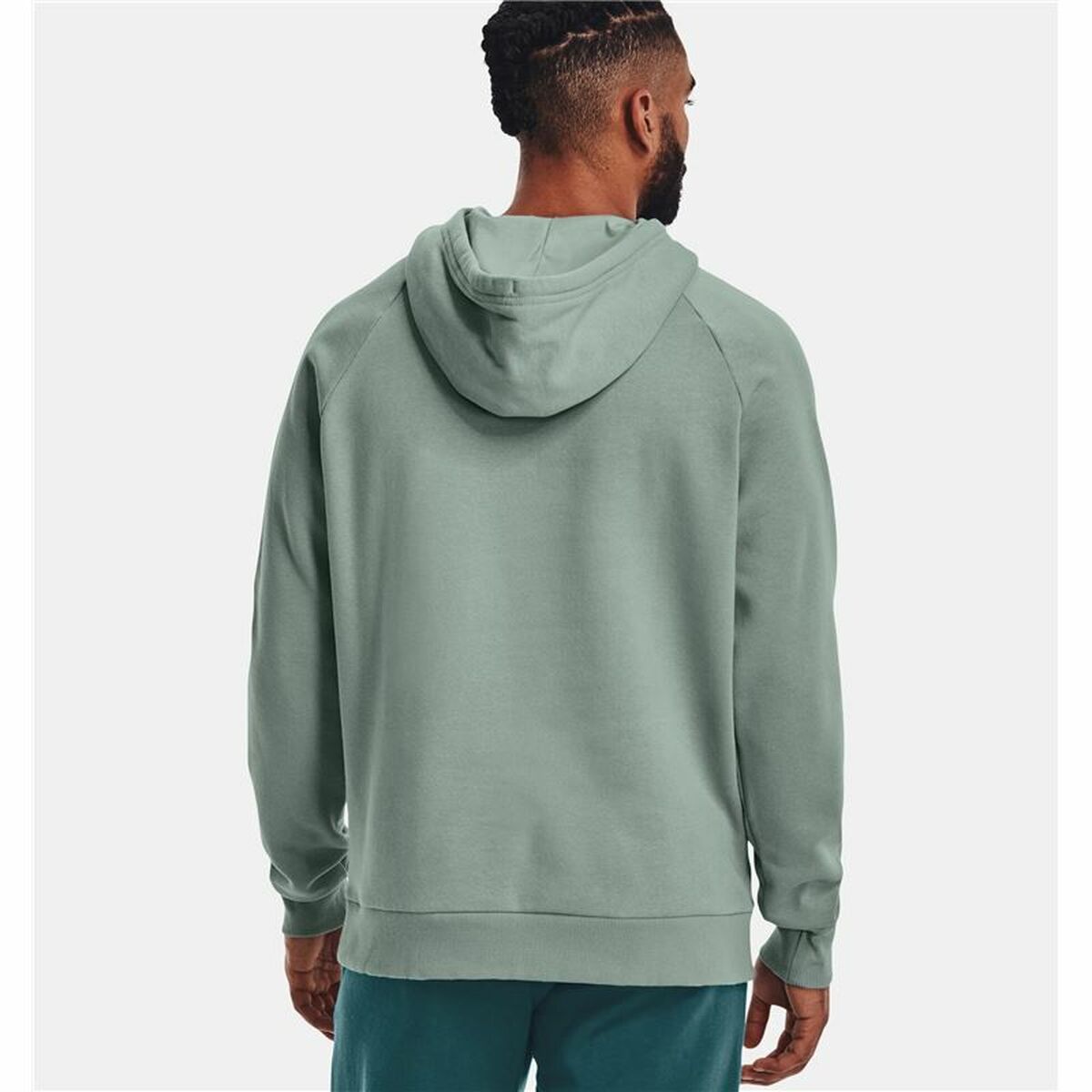 Herenhoodie Under Armour Rival Big Logo Groen