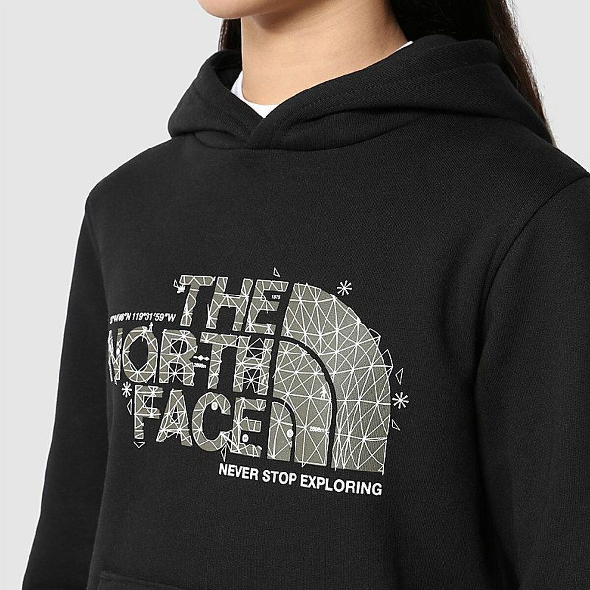 Uniseks Hoodie The North Face Drew Peak Kinderen Zwart