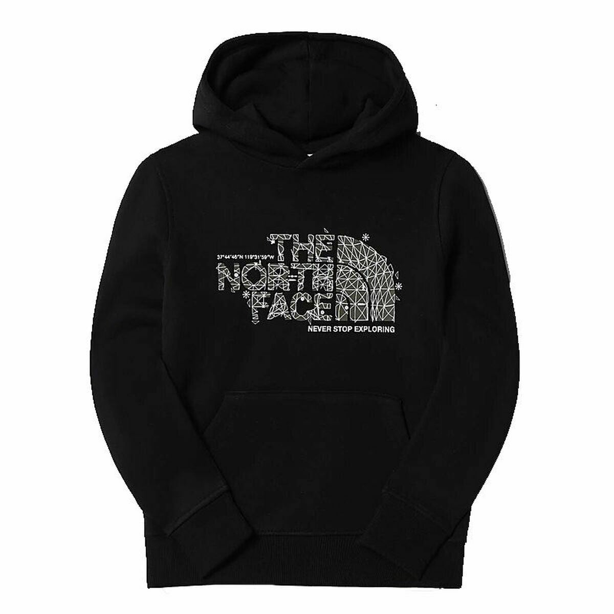 Uniseks Hoodie The North Face Drew Peak Kinderen Zwart