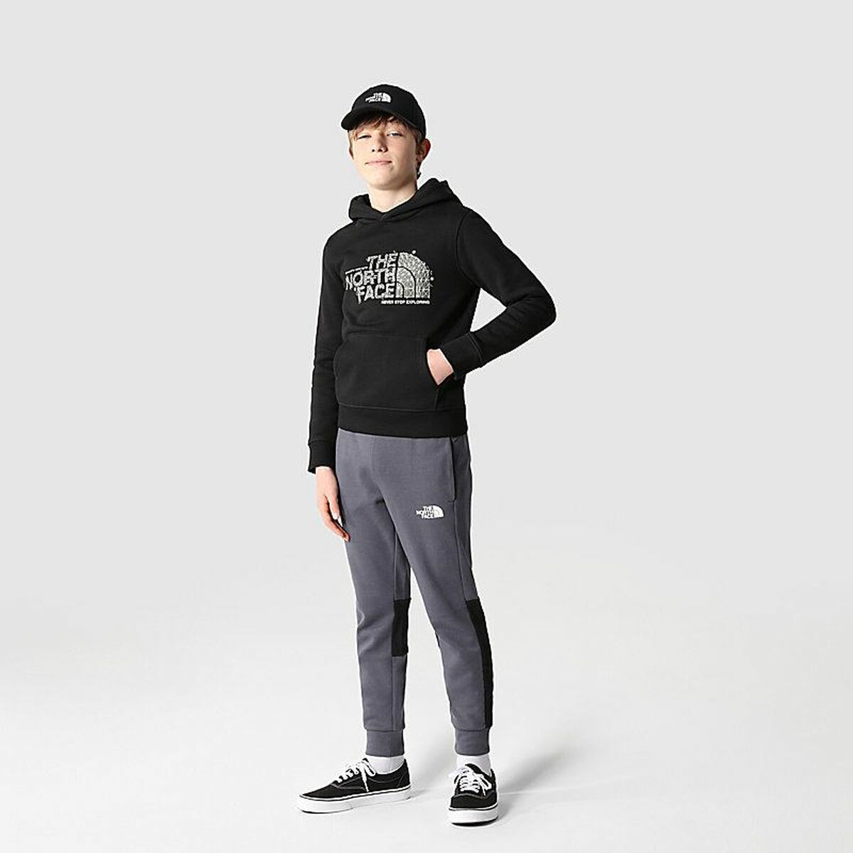 Uniseks Hoodie The North Face Drew Peak Kinderen Zwart