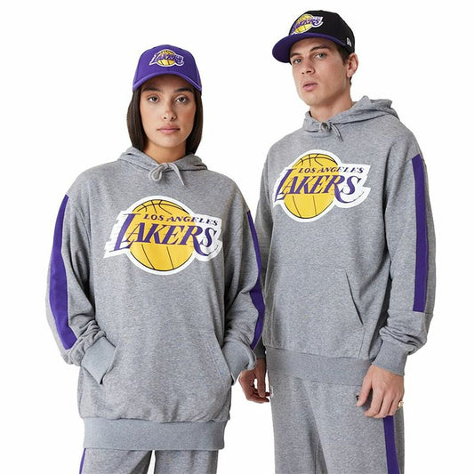 Uniseks Hoodie New Era LA Lakers NBA Colour Block Grijs