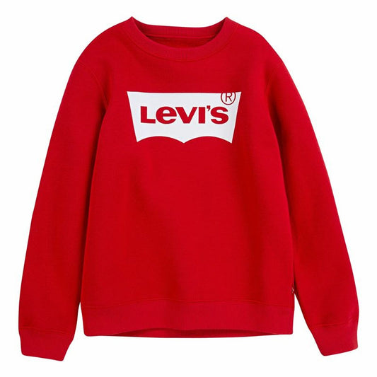 Kindersweater zonder Capuchon Levi's Batwing Crewneck  Rood
