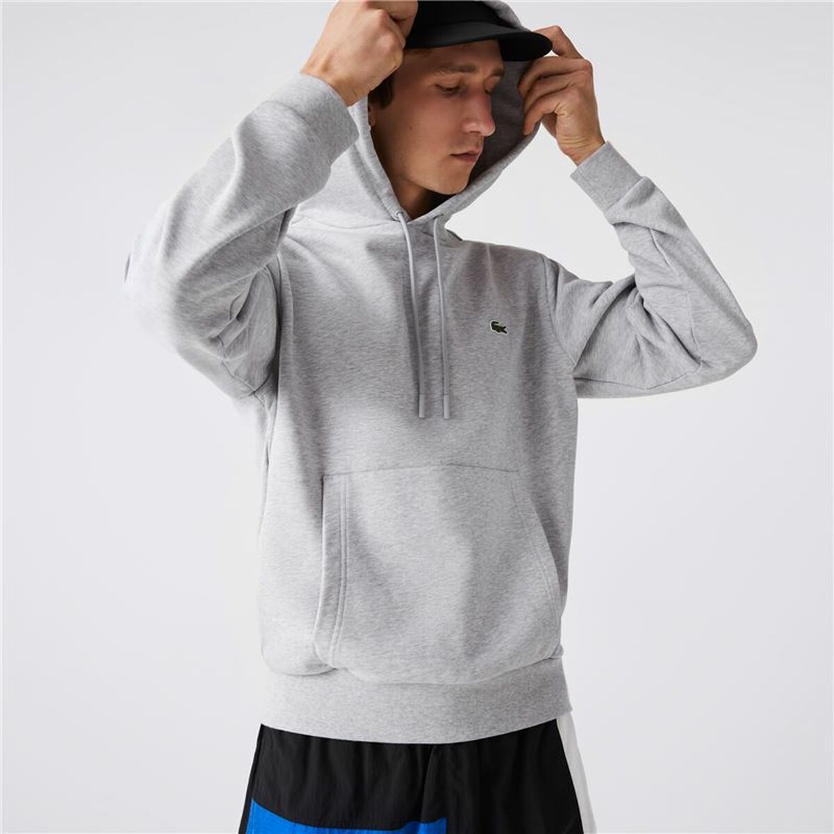 Herenhoodie Lacoste Ecologisch Lichtgrijs