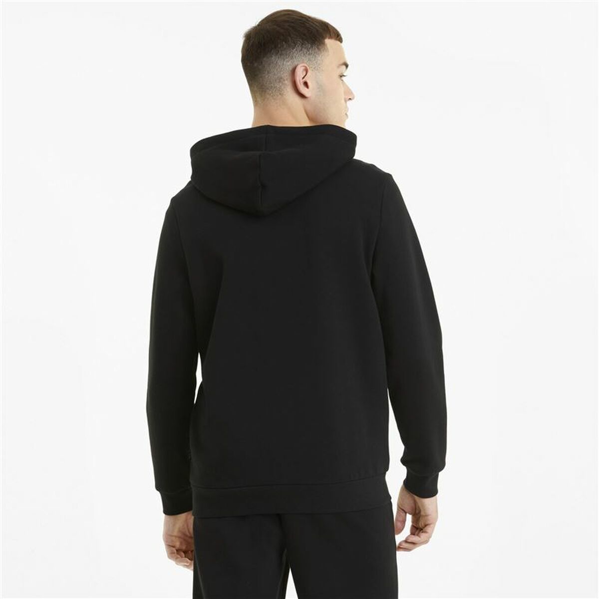 Herenhoodie Puma Essentials Big Logo Zwart