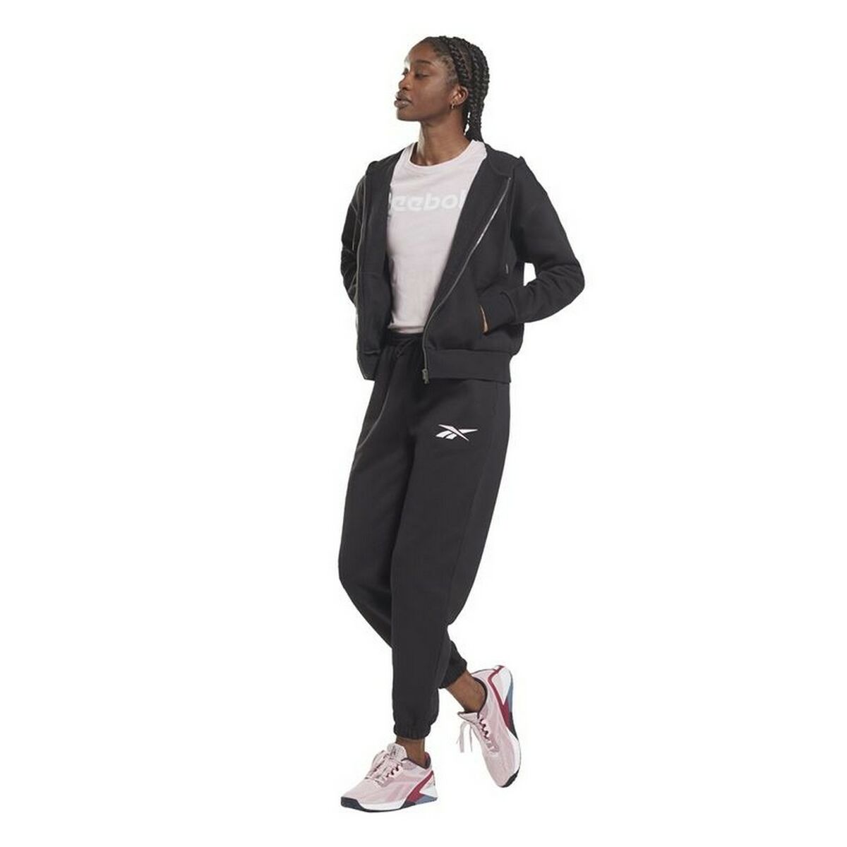 Sportjack voor dames Reebok Training Essentials Vector Full-Zip Zwart