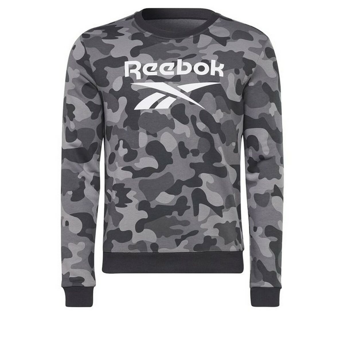Herensweater zonder Capuchon Reebok Camo Zwart