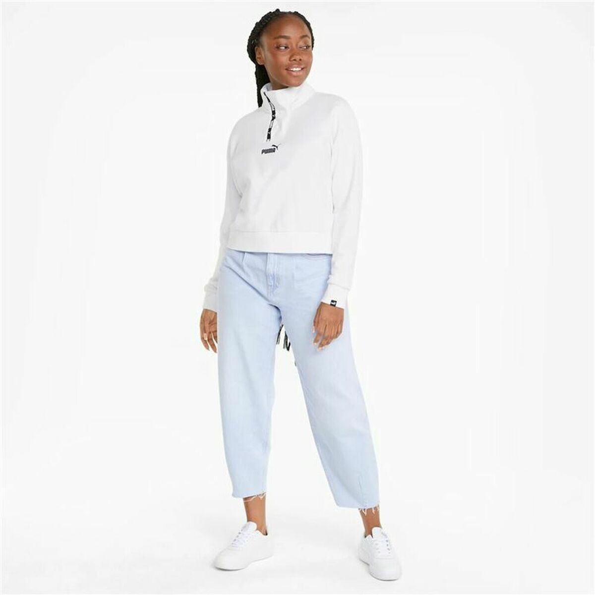 Damessweater zonder Capuchon Puma Tape Half-Placket W