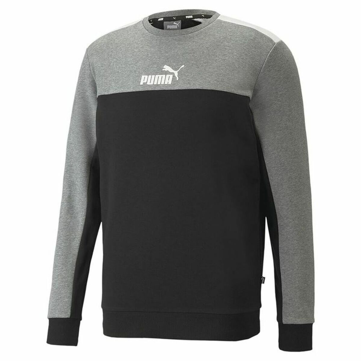 Herensweater zonder Capuchon Puma ESS+ Block M Zwart
