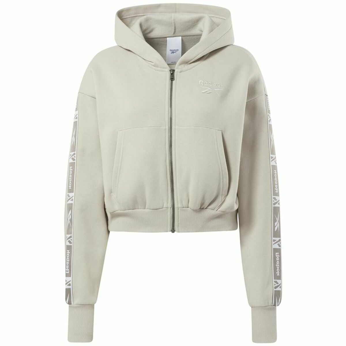Dameshoodie Reebok Tape Pack W Moonstone Beige Geel
