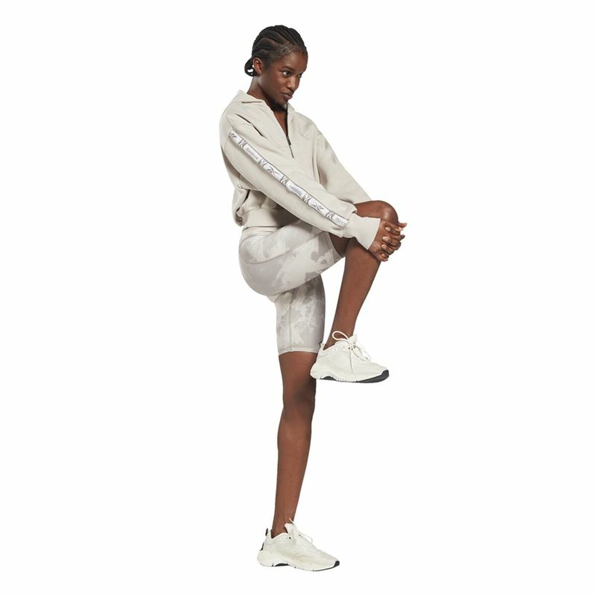 Dameshoodie Reebok Tape Pack W Moonstone Beige Geel