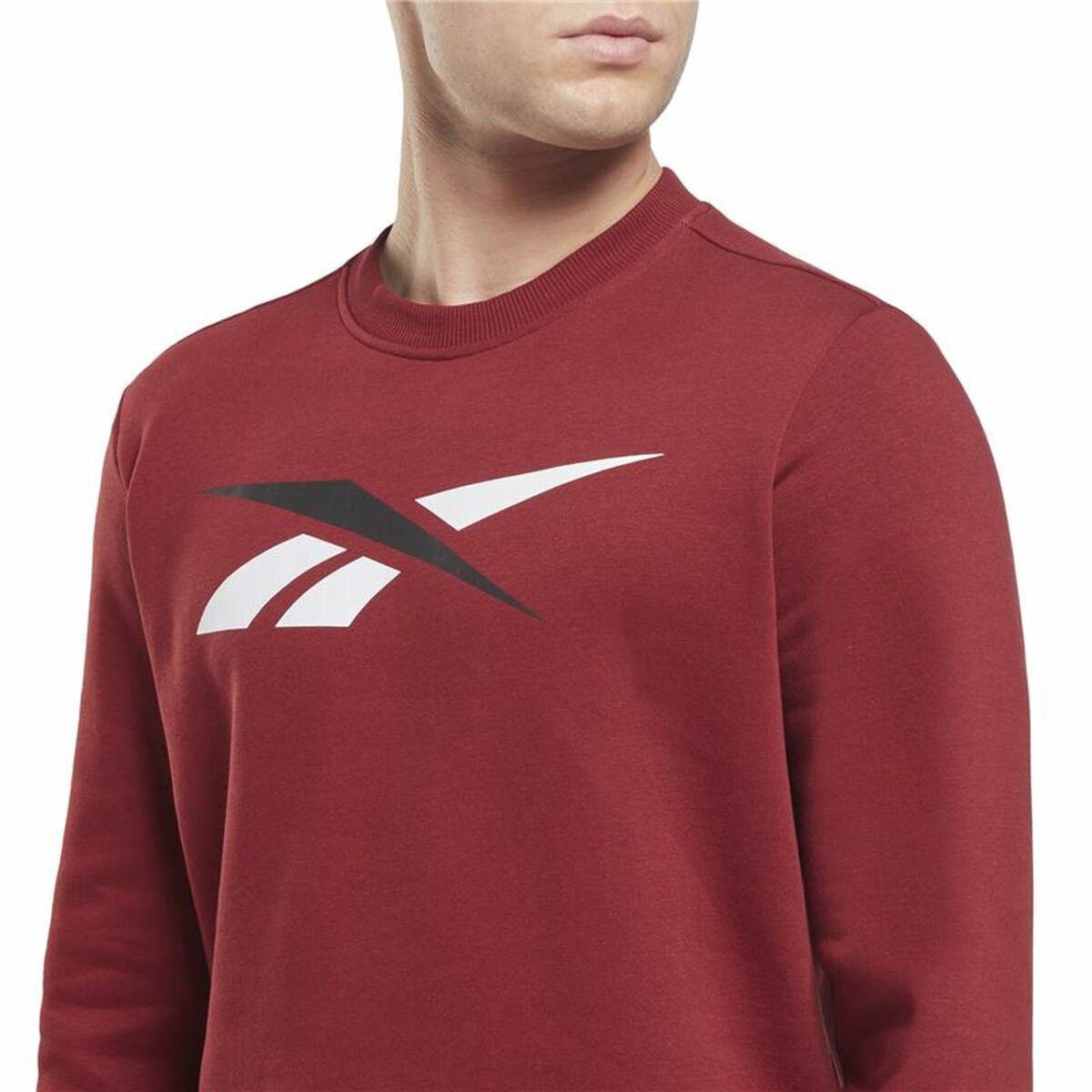 Herensweater zonder Capuchon Reebok Vector Crew Kastanjebruin