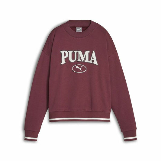 Damessweater zonder Capuchon Puma Squad Crew Fl Donkerrood