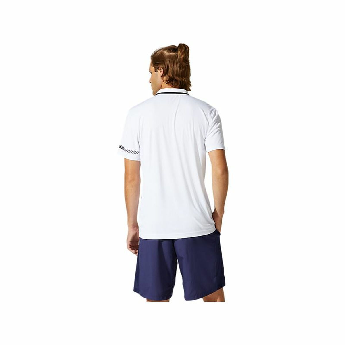 Herenpolo met Korte Mouwen Asics Court Wit