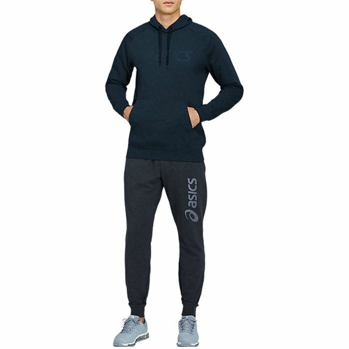 Herenhoodie Asics Big Oth Donkerblauw