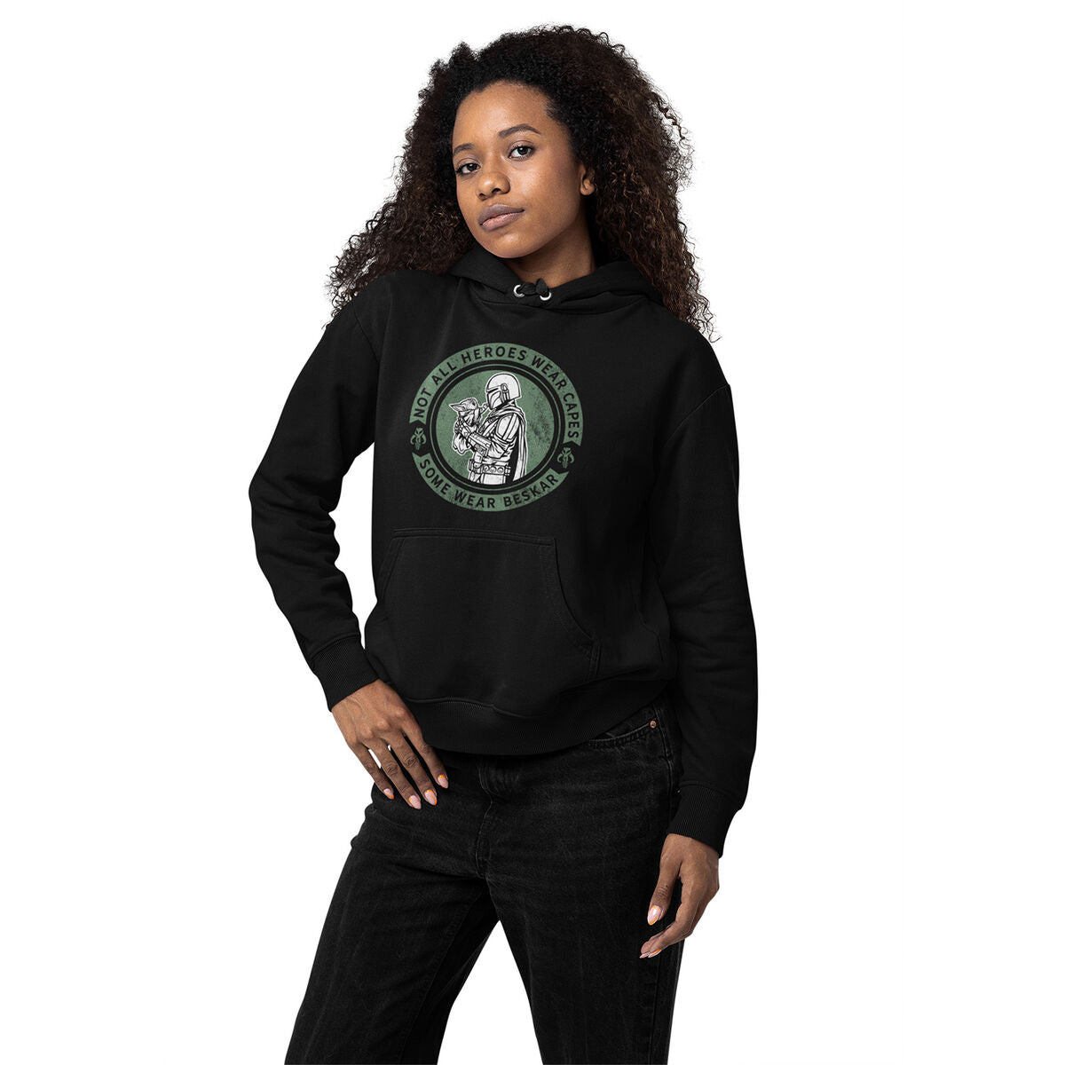 T-Shirt met Korte Mouwen The Mandalorian Wear Beskar Zwart Uniseks