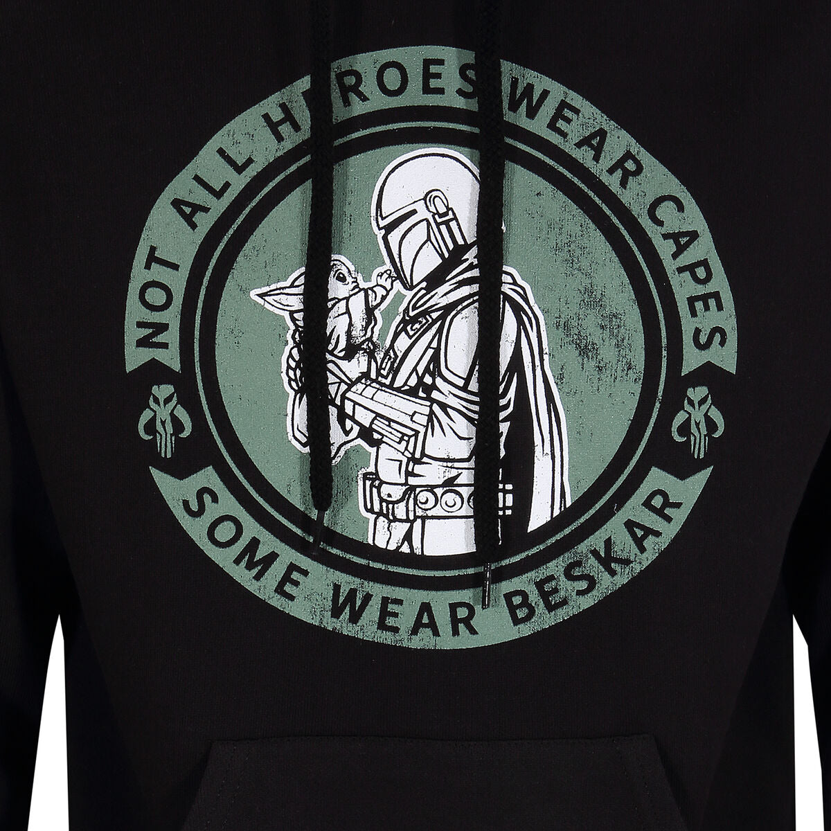 T-Shirt met Korte Mouwen The Mandalorian Wear Beskar Zwart Uniseks