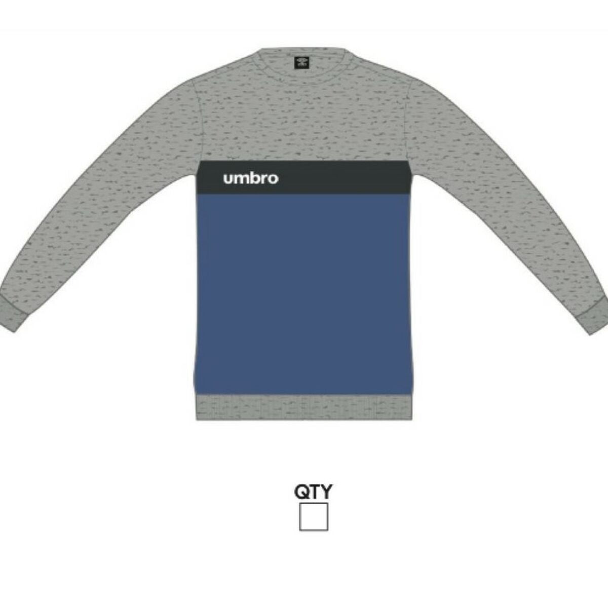 Herensweater zonder Capuchon Umbro FW 66213U LKA Grijs