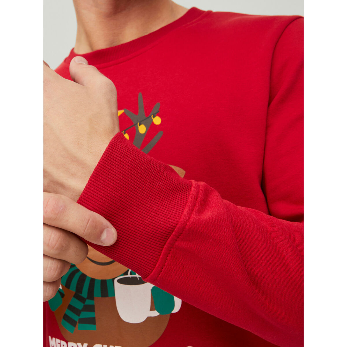 Herensweater zonder Capuchon JORTOON Jack & Jones 12219685 Rood