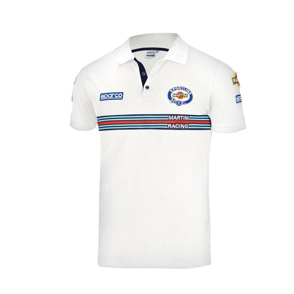Polo met Korte Mouwen Sparco MARTINI-R Wit M