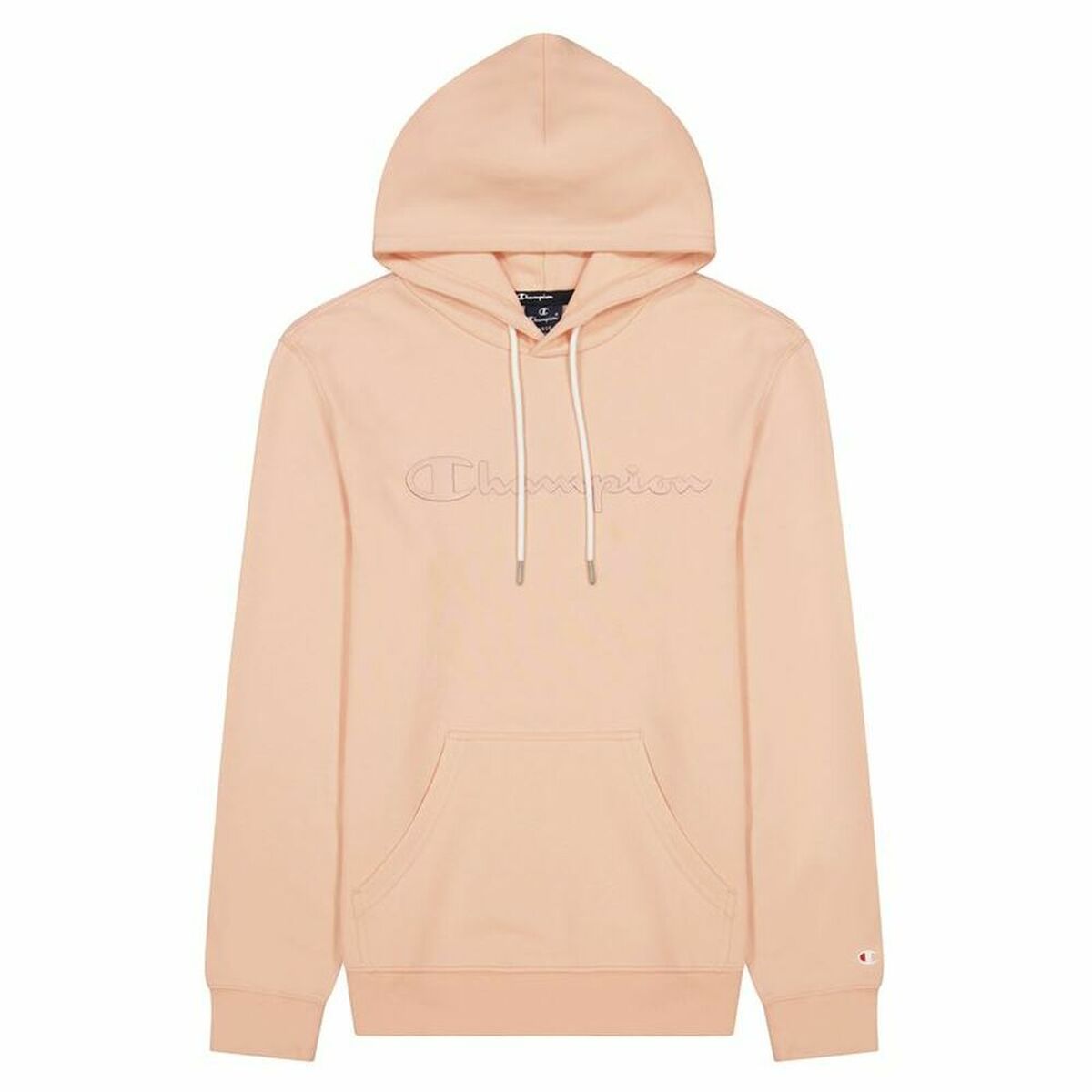 Herenhoodie Champion Script Logo Roze