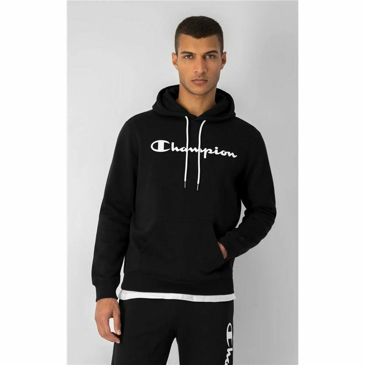 Herenhoodie Champion Zwart