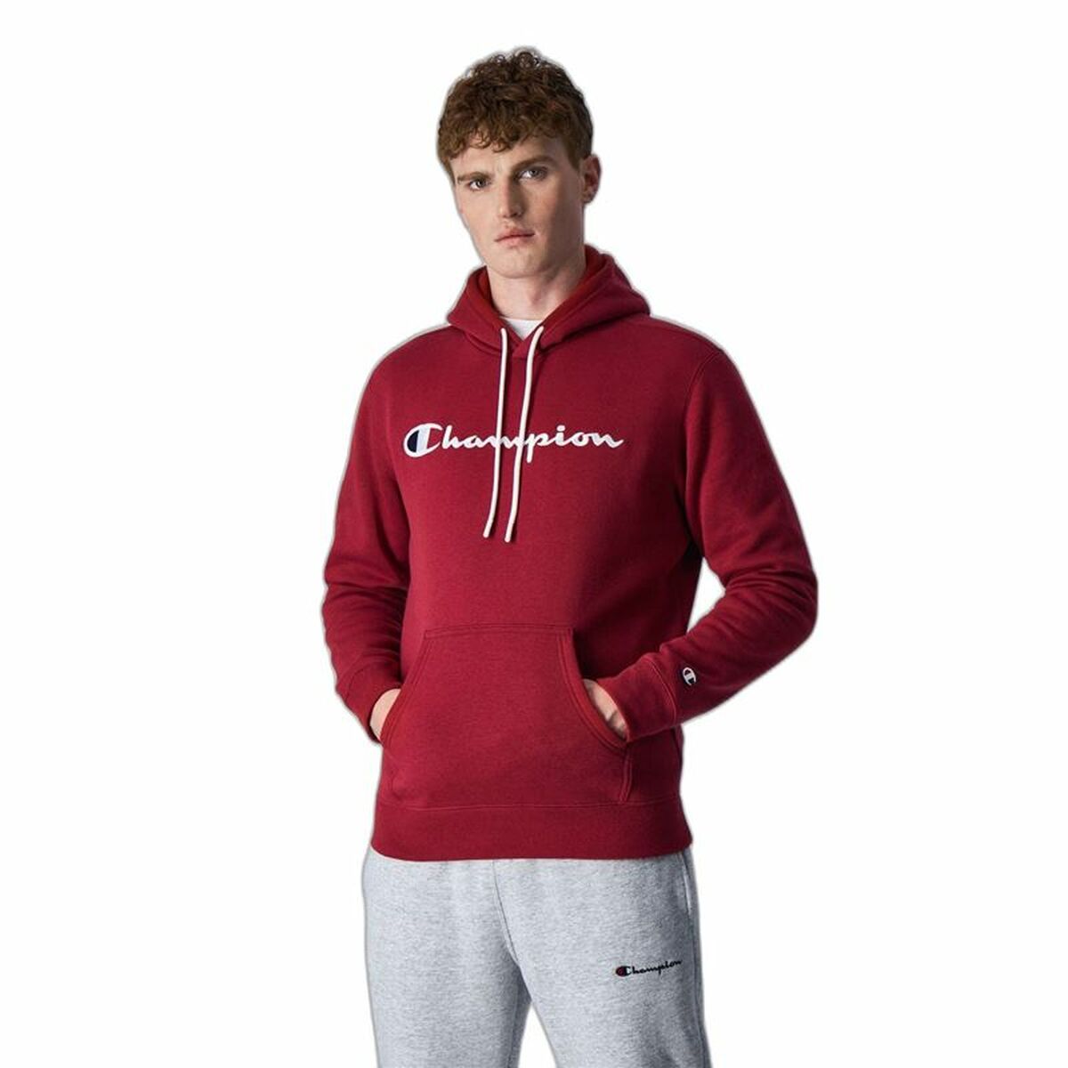 Herenhoodie Champion Legacy Donkerrood