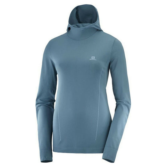 Dames T-shirt lange mouwen Salomon Comet Seamless Licht Blauw