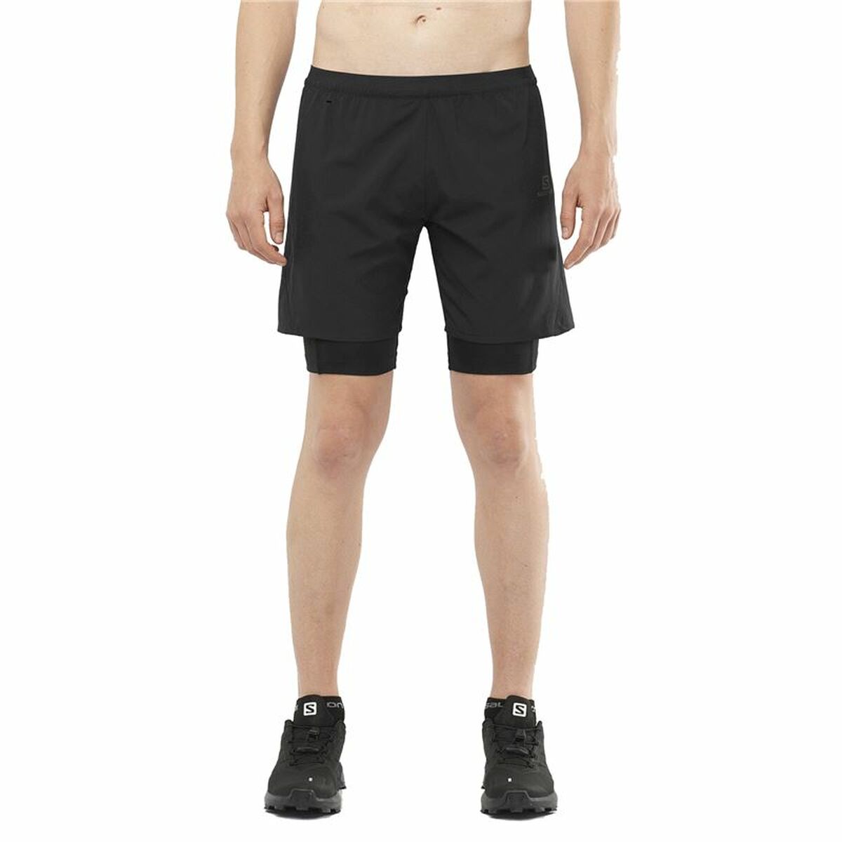 Sportbroekje voor heren Salomon Cross Twinskin Zwart