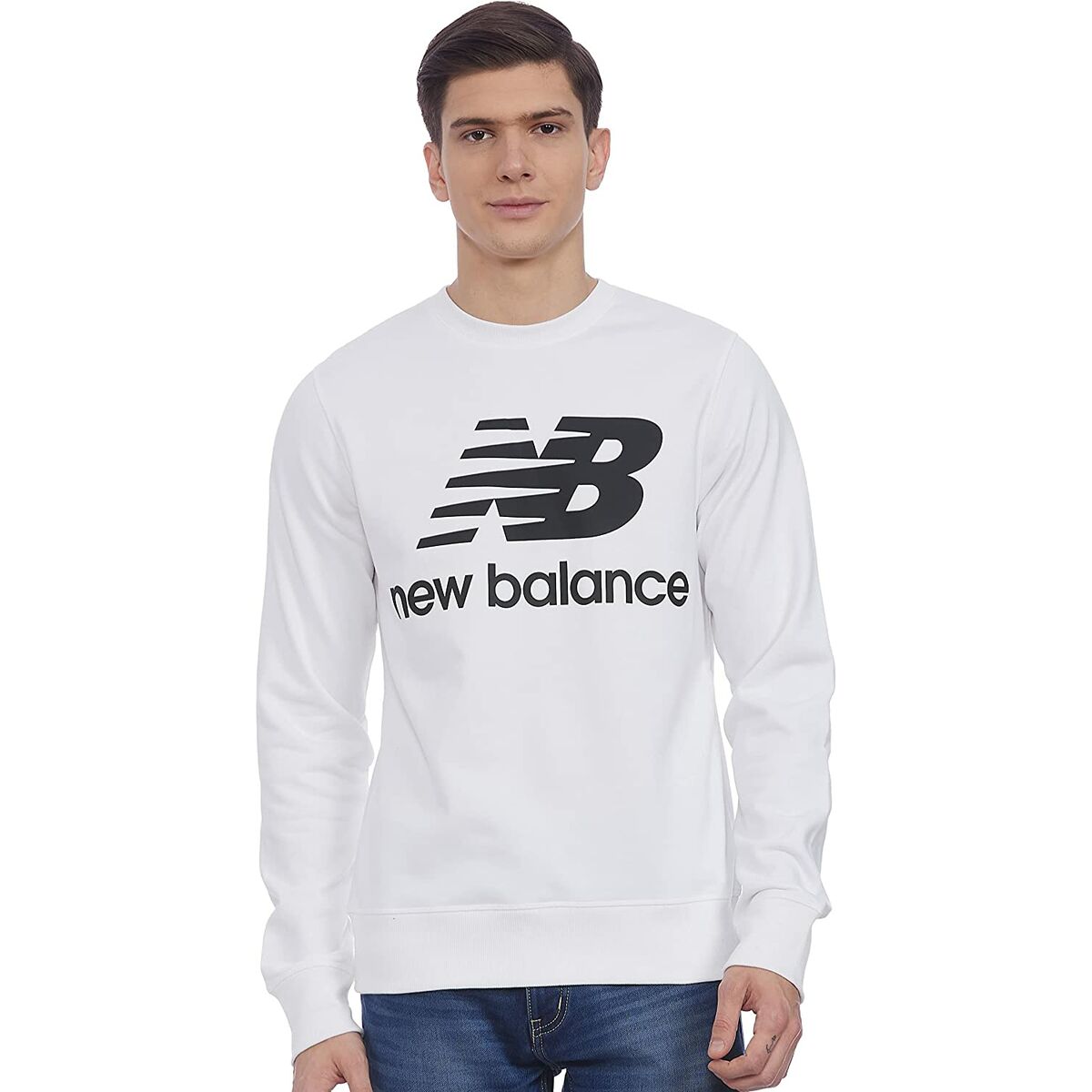 Herensweater zonder Capuchon New Balance MT03560 Wit