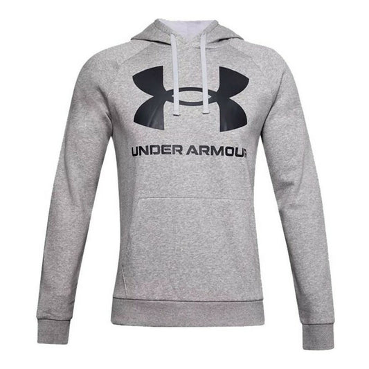 Herenhoodie Under Armour Rival Big Logo Lichtgrijs