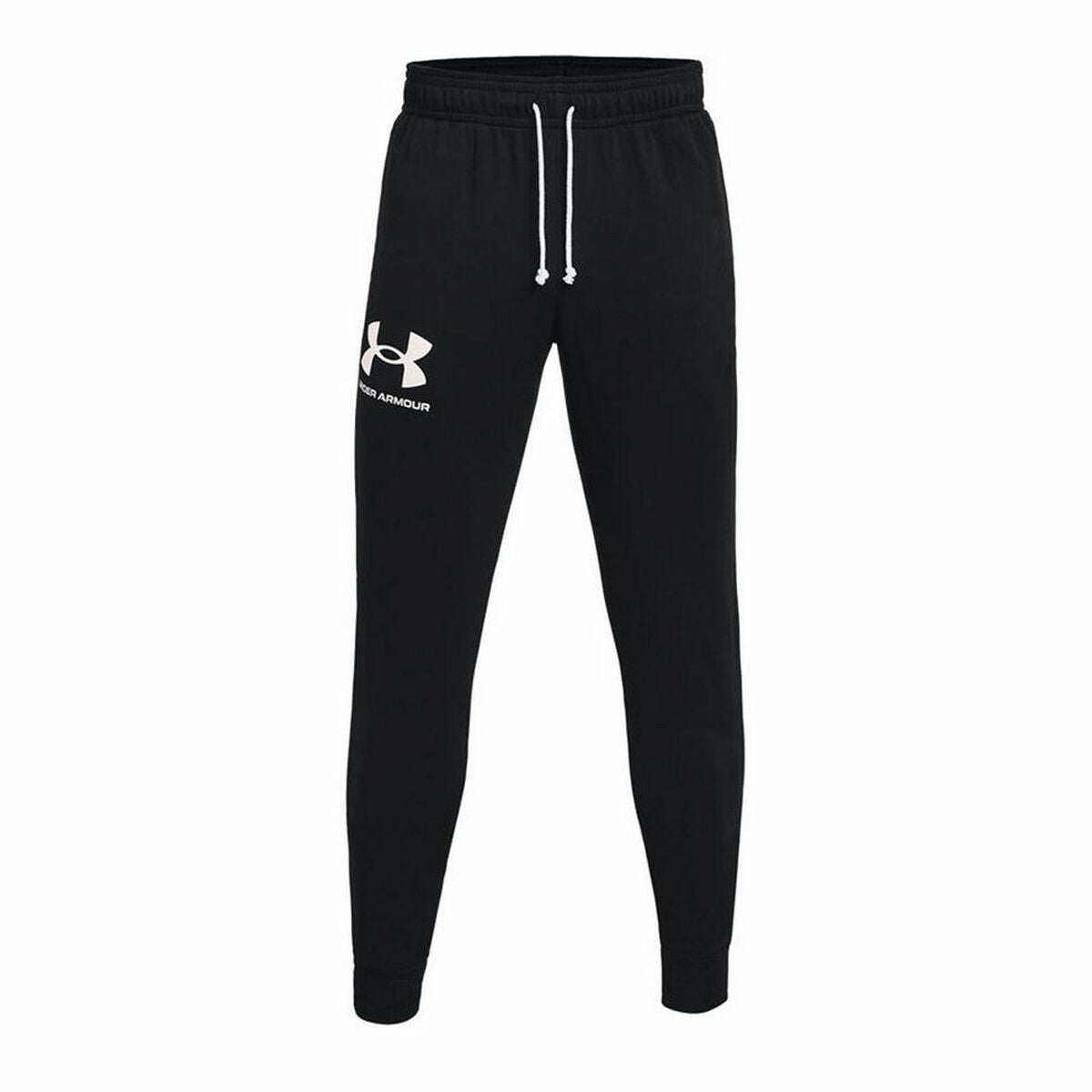 Lange sportbroek Under Armour Rival Terry Jogger Zwart Mannen