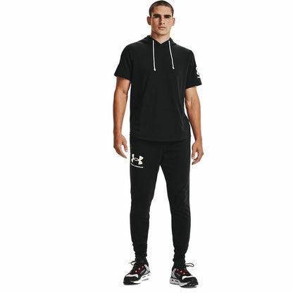 Lange sportbroek Under Armour Rival Terry Jogger Zwart Mannen