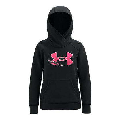 Sweatshirt met Capuchon voor Meisjes Under Armour Fleece Logo Zwart