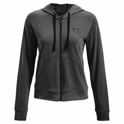 Dameshoodie Under Armour Rival Terry FZ Met capuchon Donker grijs