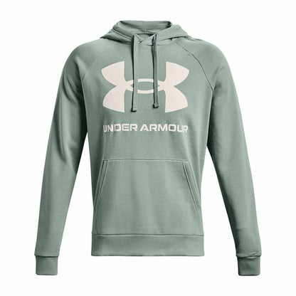 Herenhoodie Under Armour Rival Big Logo Groen