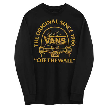 Heren-T-Shirt met Lange Mouwen Vans Original Grind Boy Zwart