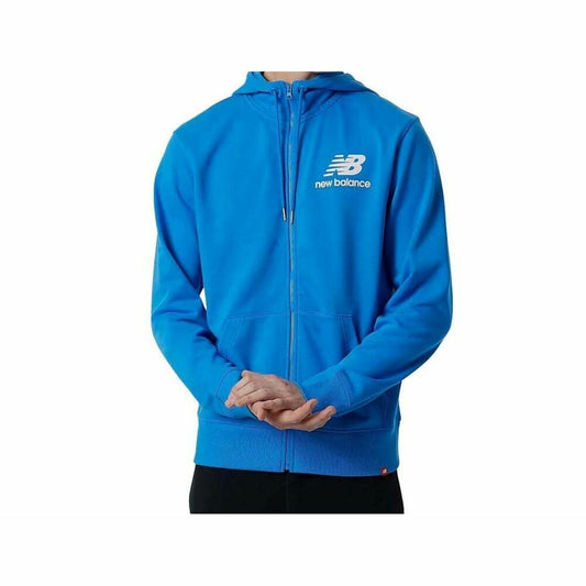 Herenhoodie met Rits New Balance MJ03558 SBU Blauw