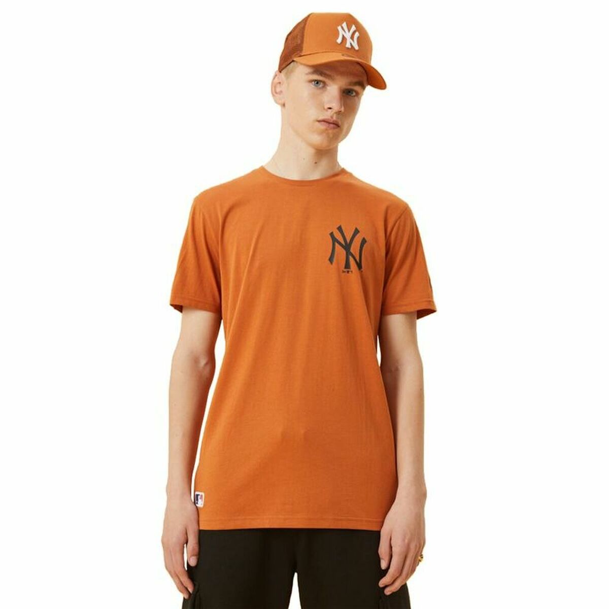 Heren-T-Shirt met Korte Mouwen New Era  New York Yankees Bruin