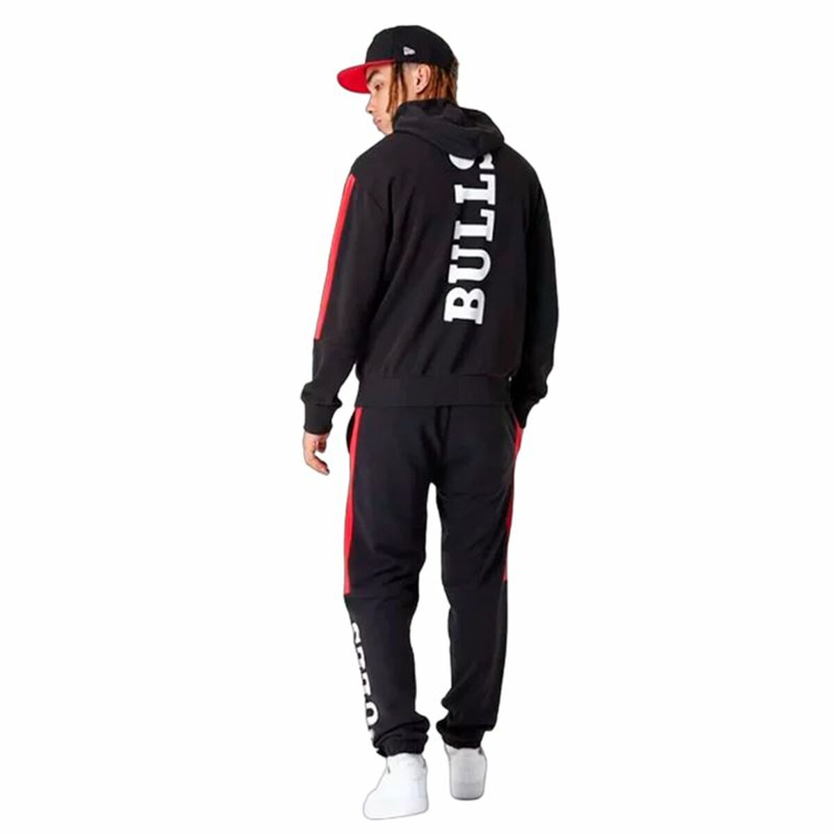 Uniseks Hoodie New Era NBA Colour Block Chicago Bulls Zwart