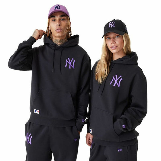 Uniseks Hoodie New Era League Essentials New York Yankees Zwart