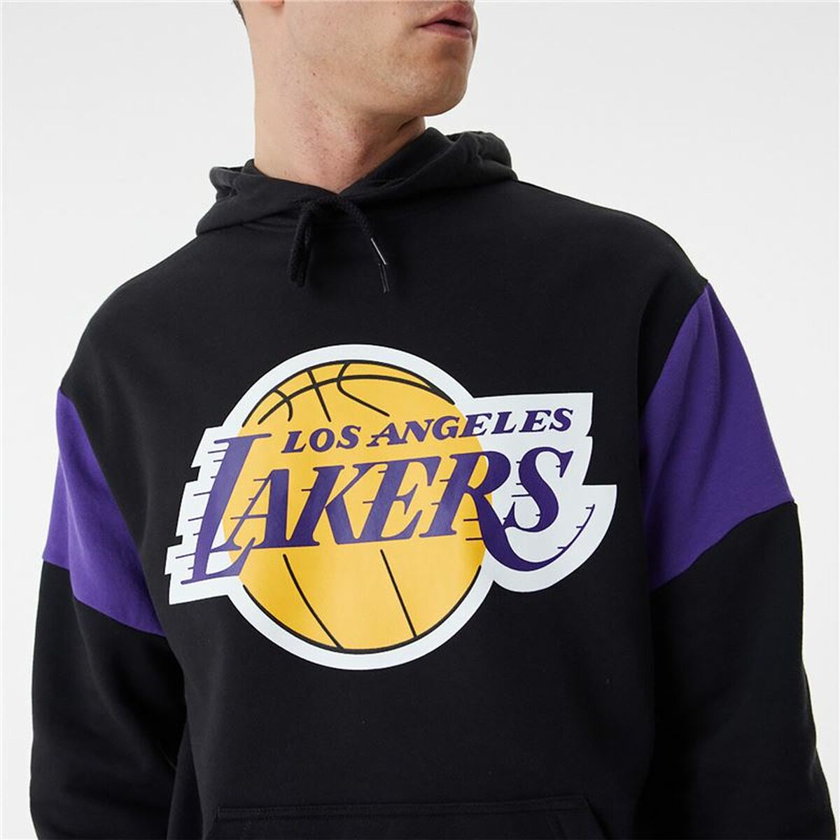 Uniseks Hoodie New Era NBA Colour Insert LA Lakers Zwart