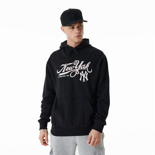Uniseks Hoodie New Era MLB Retro Graphic New York Yankees Zwart