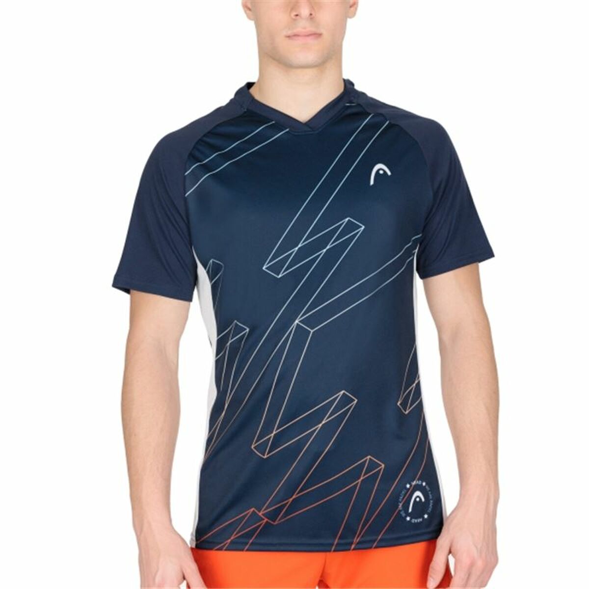 Heren-T-Shirt met Korte Mouwen Head Head Play Tech Marineblauw