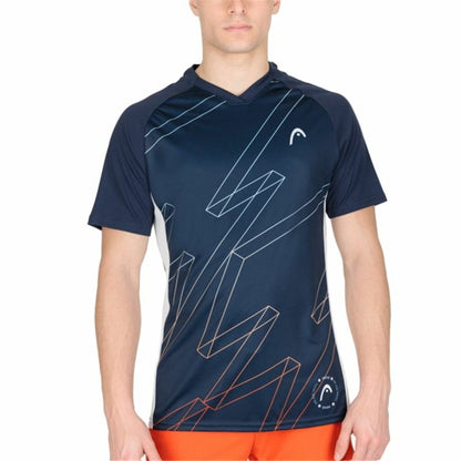 Heren-T-Shirt met Korte Mouwen Head Head Play Tech Marineblauw