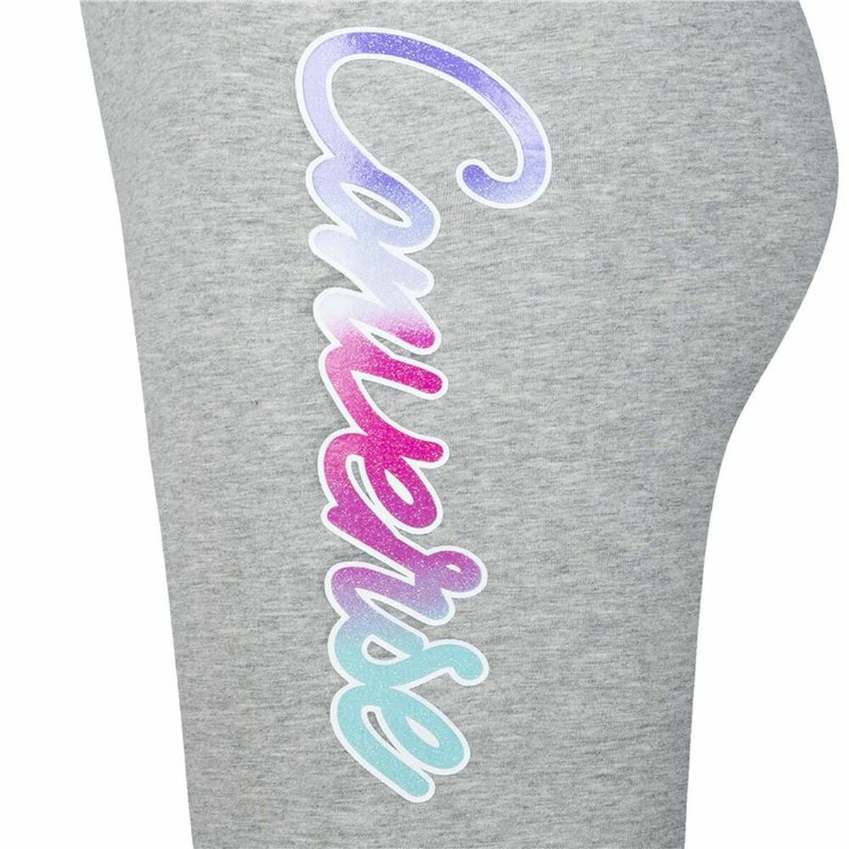 Sportleggings voor Kinderen Script Glitter High Converse Rise Biker Little Lichtgrijs