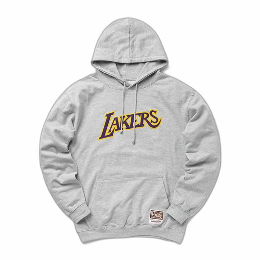 Uniseks Hoodie Mitchell & Ness Lakers Grijs
