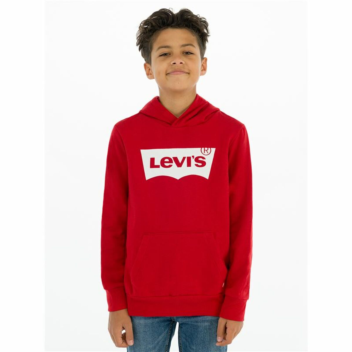 Kindersweater Levi's Batwing Screenprint Rood