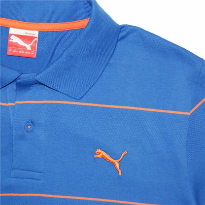 Herenpolo met Korte Mouwen Puma Jacquard Blauw